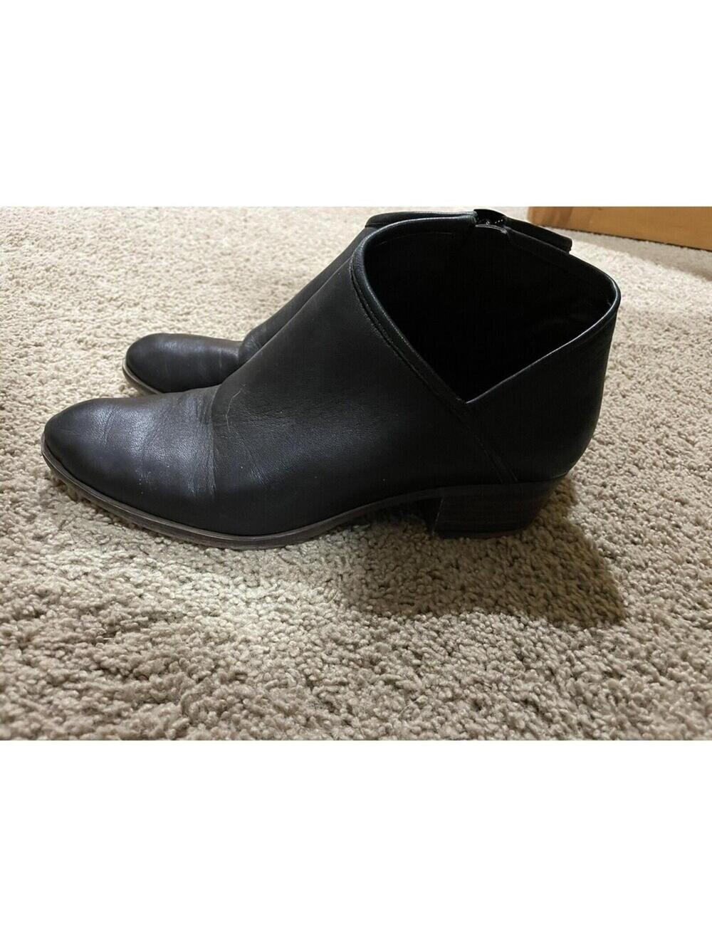 Women's Lucky Brand black leather ankle booties Size 9.5 Frankela